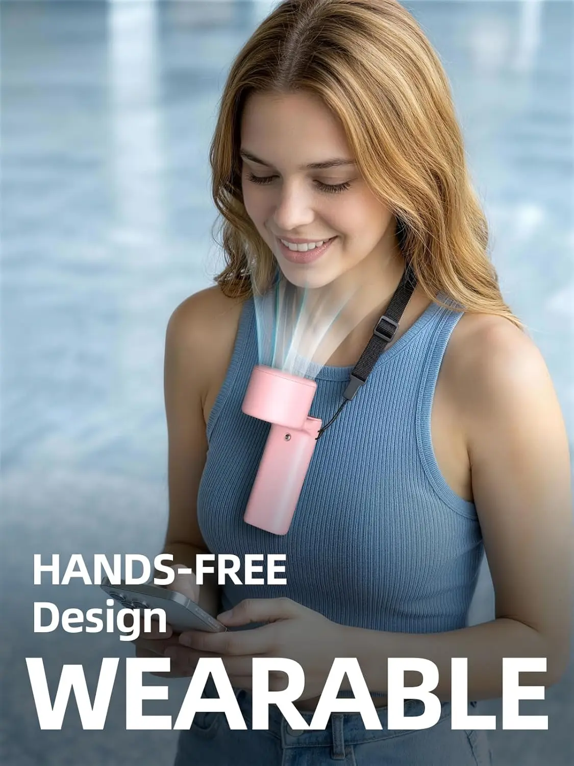Portable Handheld Turbo Fan, 199 SteplSpeeds, 4000mAh USB Rechargeable, 12H Runtime, 2H Fast Charging