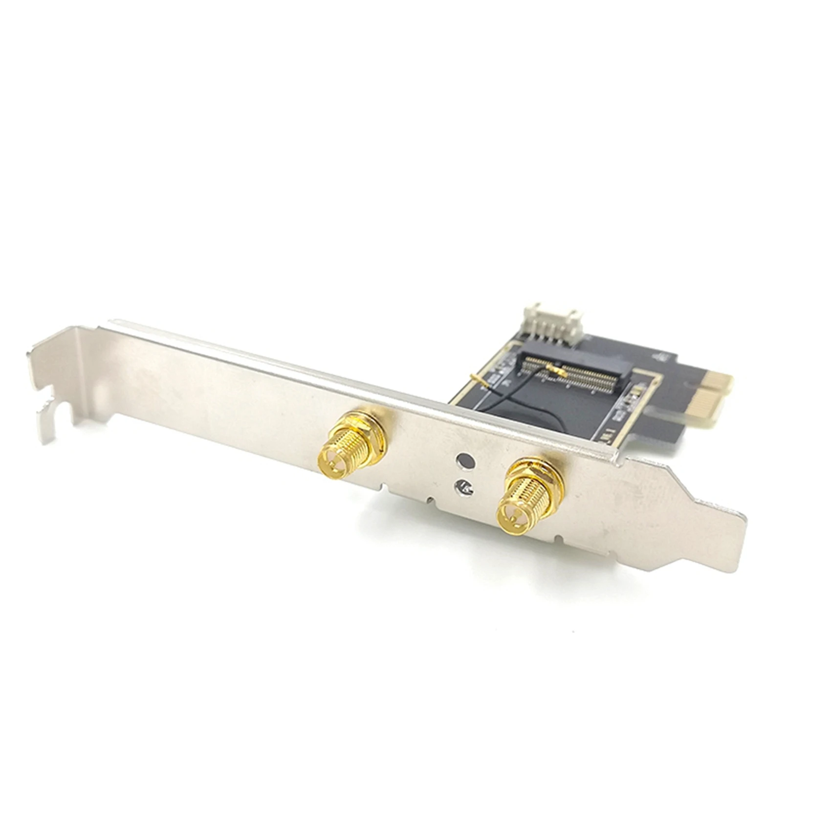 10X NGFF M2 Wireless Card To PCI-E Pcie Desktop Bluetooth Adapter With 2 AC Antenna For AX200 9260AC 8265NGW