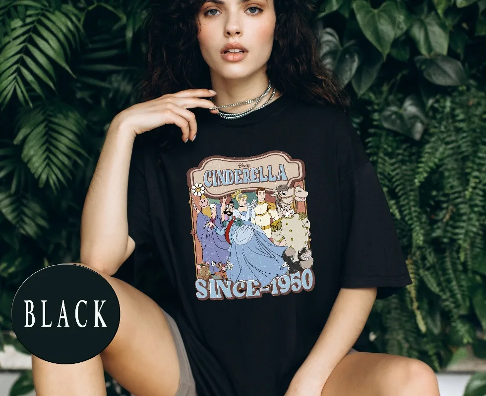 Cinderela Desde 1950 Cores Confortas ®   Camisa Disneyworld Camisa Disneyland Camisa Estética Cinderela
