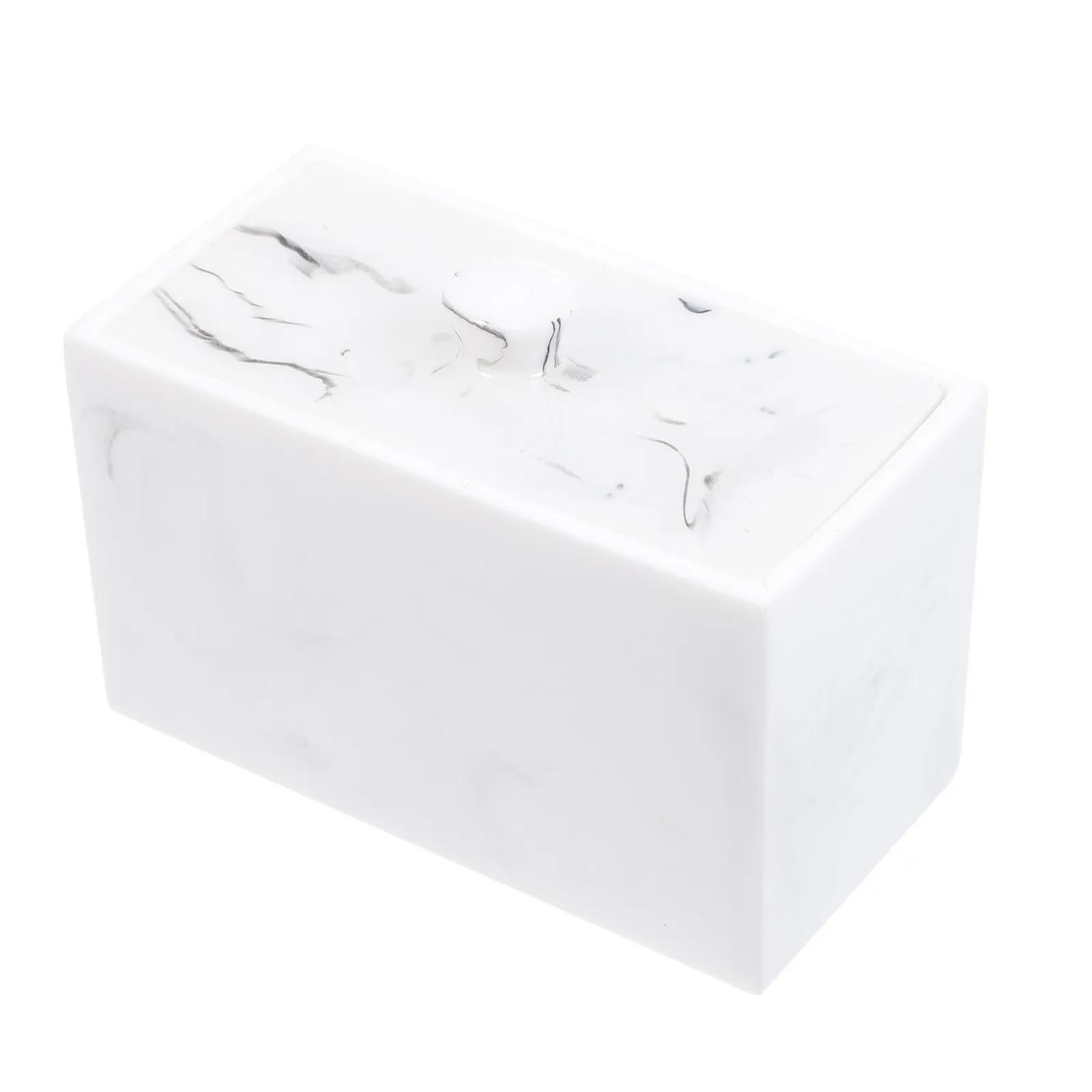 

Большая коробка для хранения из смолы с крышкой, контейнер с мраморным узором для ватных палочек, зубочисток, маникюрных инструментов, украшений