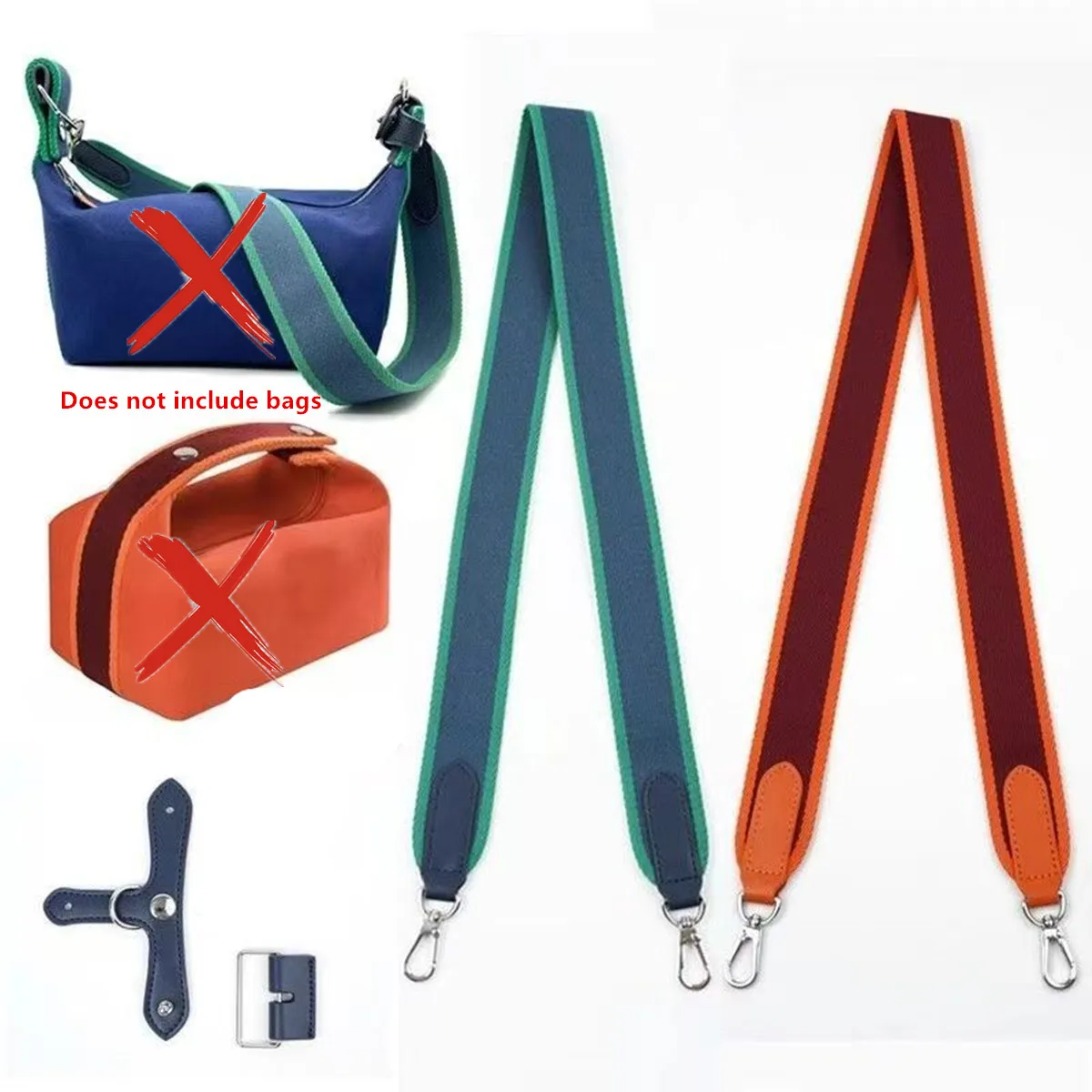 Widened Woven Canvas Bag Strap Replacement Crossbody Wide Shoulder Belt Handbag Accessory for H Lunch Box Tote Bag