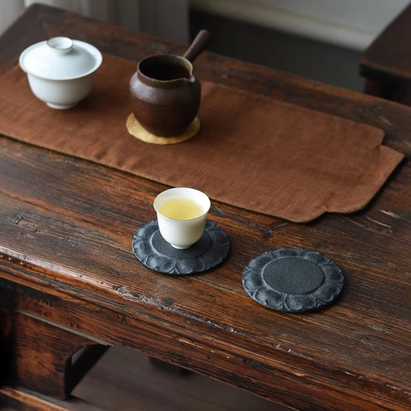 Tea Mat Teapot Pad Home Decor Teaware Accessorie Durable Heat Resistant Kung Fu TeaSet Cup Accessories Natural Stone Coaster