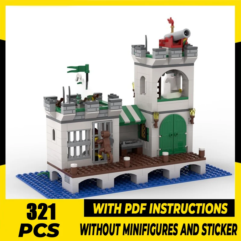 

Pirates Model Moc Building Bricks Imperial Outpost Model Technology Modular City Street Blocks Gifts Christmas Toy DIY Assembly