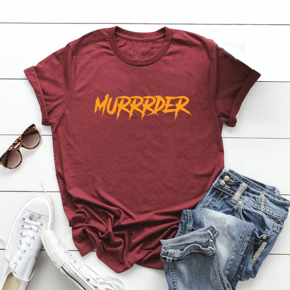 

Murrrder Shirt Vintage Murder Reality TV Fan T-Shirt Unisex Short Sleeve T-shirts Funny Alan Quotes Tee TV Show Fan Gift Shirt