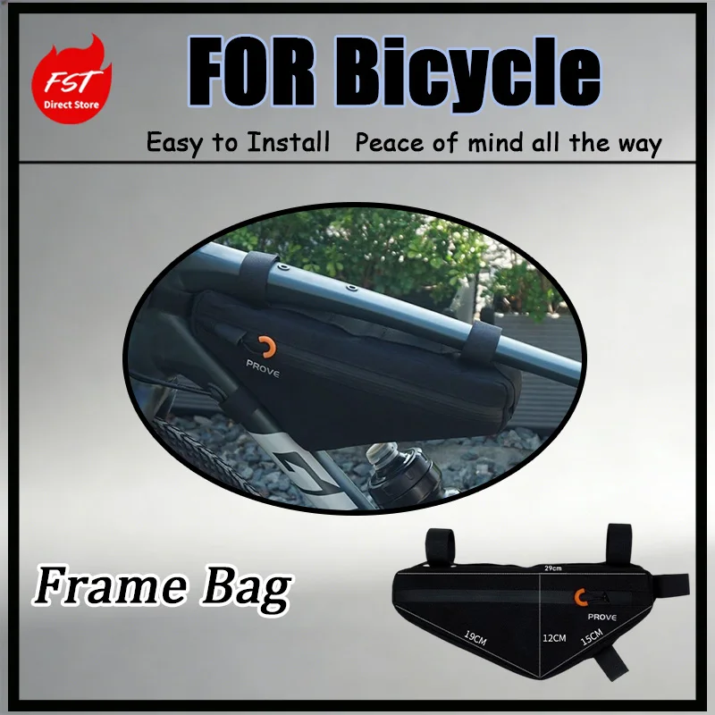 For Waterproof Bike Top-Tube Triangle Bag High-Density Water-Repellent Fabric Frame Tool Pouch for Mountain & Road Bikes