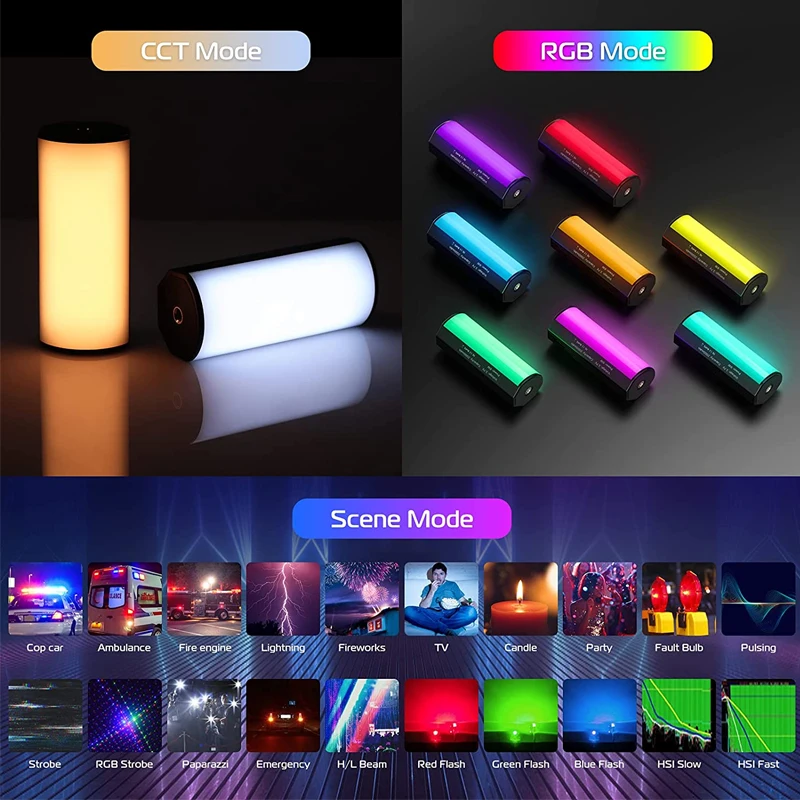 Ulanzi i-Light Mini RGB Tube Light Handheld led Photography Stick Video Fill Lamp Magnetic 2500-9000K for Vlog Youtube