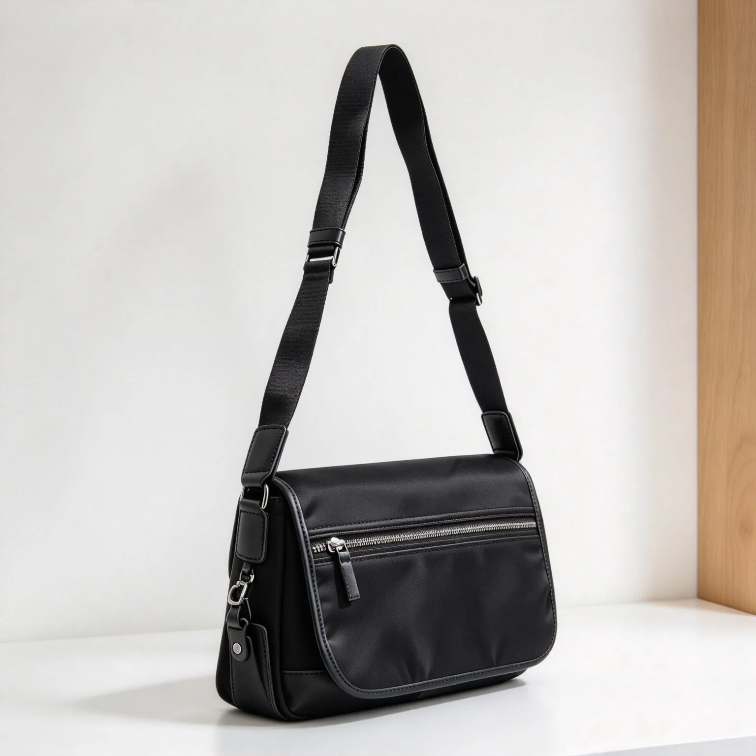 Men’s Lightweight Water Resistant Crossbody Bag, Stylish Portable Single Shoulder Bag for Casual Daily Use