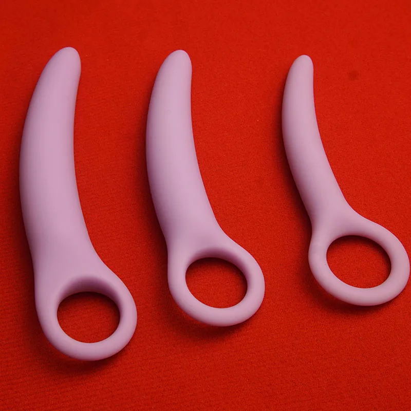 Silicone Anus Butt Plug P-spot Vaginal Trainer,Curved Prostate Probe,Anal Sex Toys Trainer,Analplug Buttplug Butplug