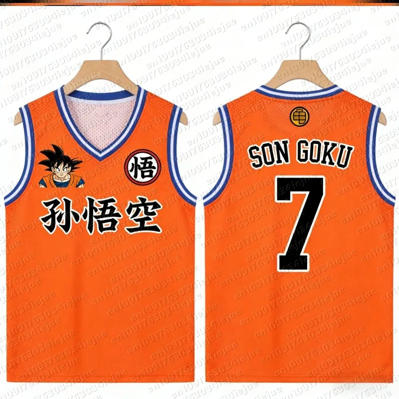 

2026 Summer Dragon Ball Goku Oversized Anime Print Men's Sleeveless T-Shirts Workout Vest Summer Quick-dry Lightweight