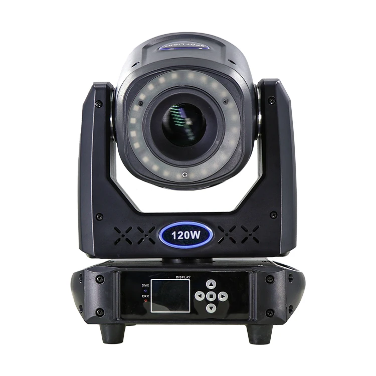 Fascio di luce a testa mobile LED spot da 120 W con una luce bianca LED da 100 W + 24 chip LED