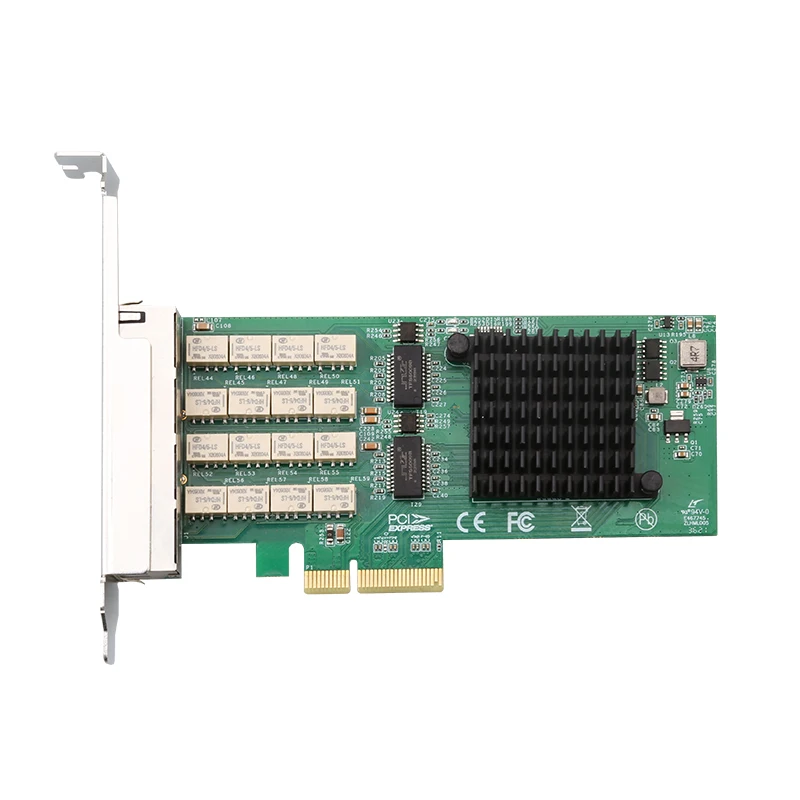 Quad Port Copper Gigabit Ethernet PCI Express PCIe4X 1G 4Port lan Card Bypass Server Adapter I350AM4 Based