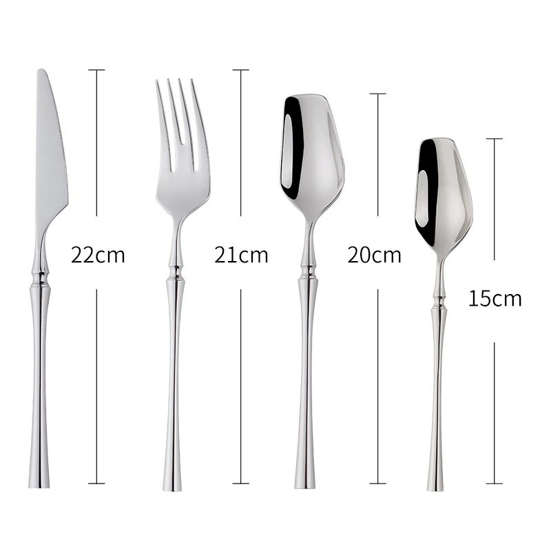 Russia Cutlery Set Tableware Sets Of Dishes Knife Spoons Forks Set 18/10 Stainless Steel Cutlery Dinnerware Spoon Kitchen Set