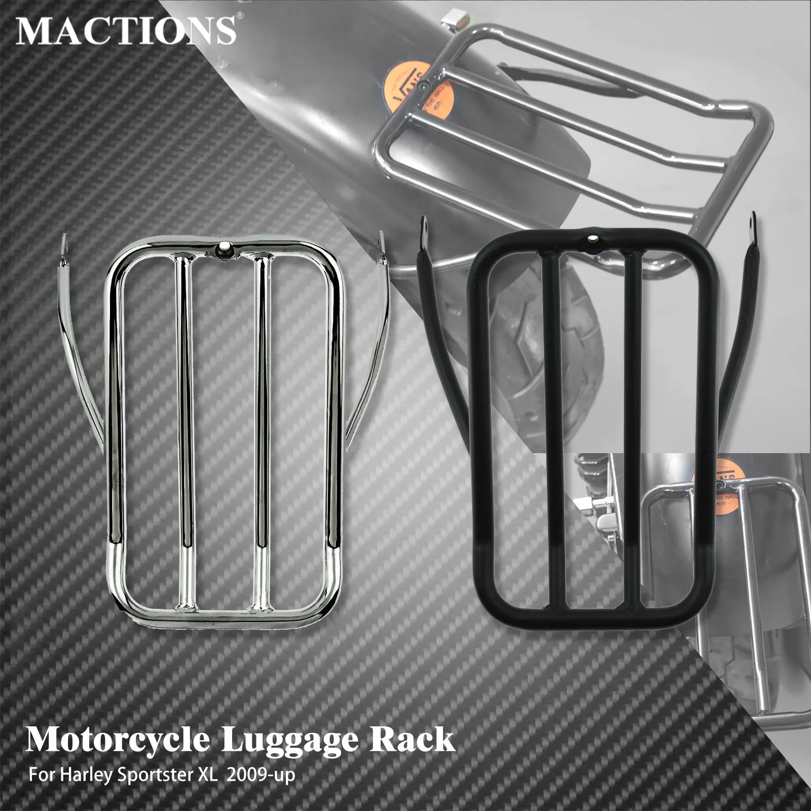 Motorcycle Fender Luggage Rack Rear Support Shelf Frame Solo Seat Backrest For Harley Sportster Iron XL 883 1200 48 72 2009-Up