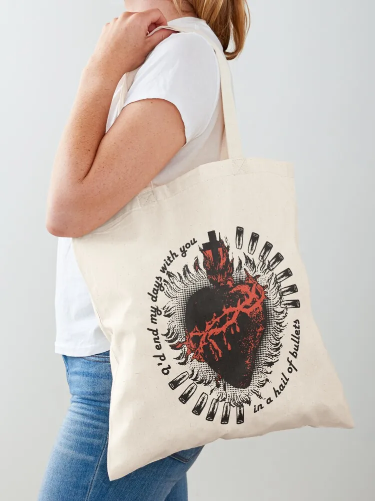 Demolition Heart Tote Bag woman shopping bag great bag foldable reusable
