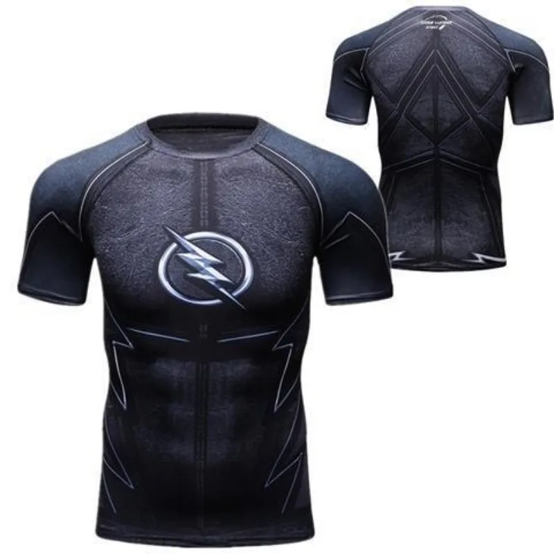 2026 New Brand Fitness Compression T-Shirt Men Short Sleeve 3D Exercise Tops Men T Shirt Summer Casual Tshirt FamilyMatching