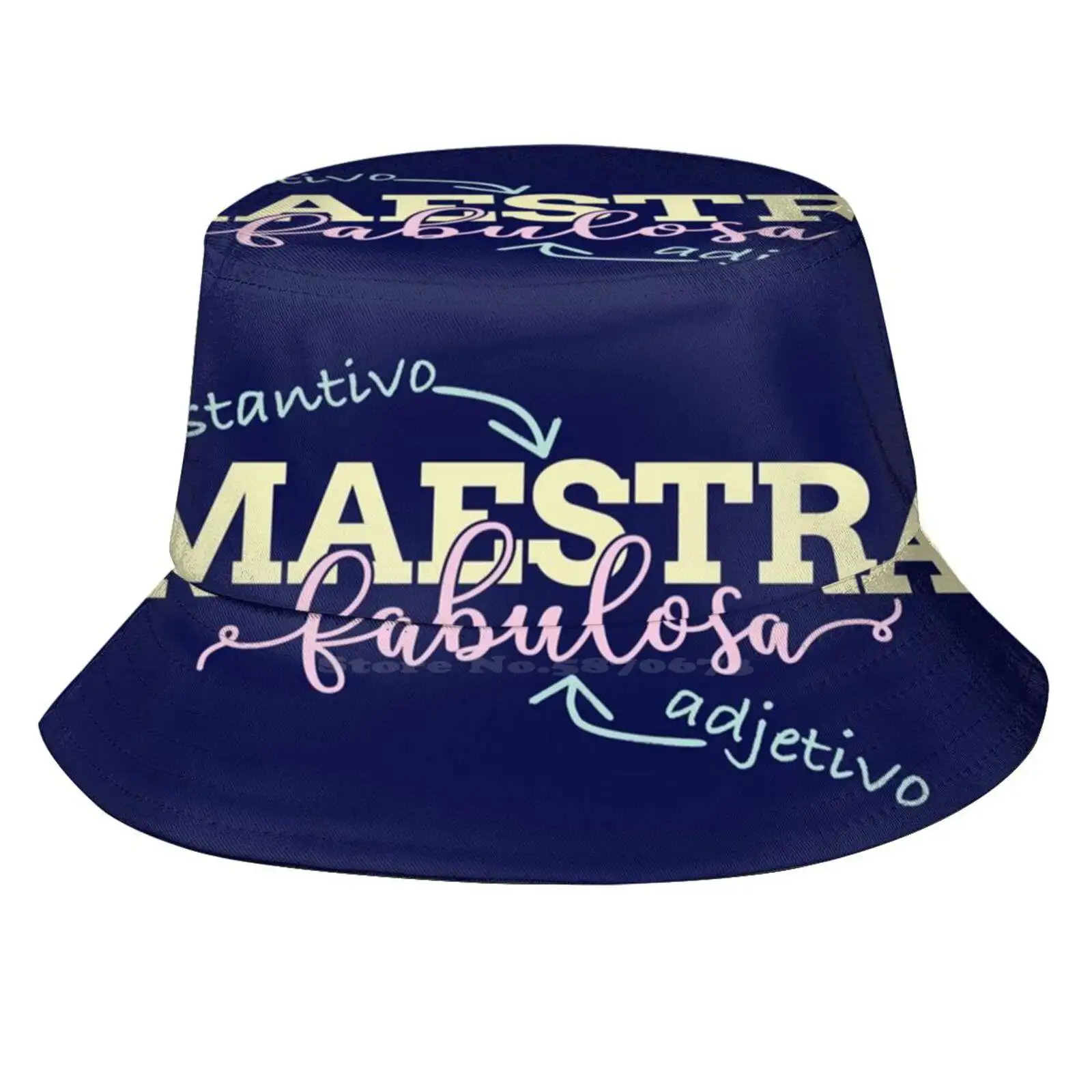 Maestra Fabulosa - Funny Spanish Grammar (Sustantivo Y Adjetivo) Sun Cap Fisherman Hat Bucket Hats Maestra Fabulosa Educacion