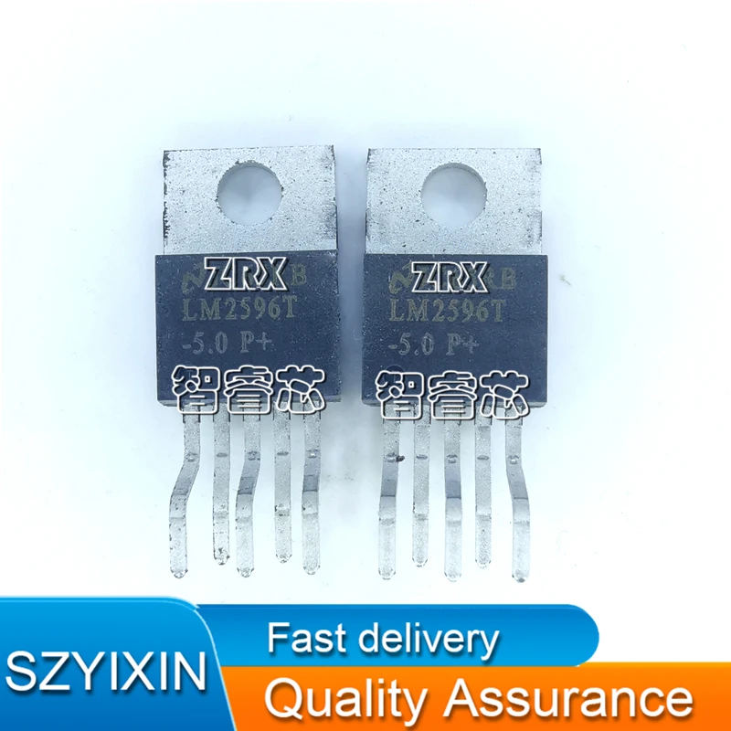 5Pcs/Lot New Original LM2596T-5.0 5V regulator straight plug TO-220-5 stereotype foot  In Stock