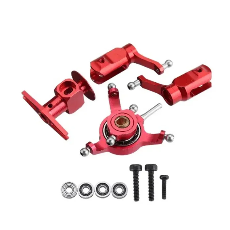 Metal conversão Swashplate para helicóptero RC, lâminas principais, aperto braçadeira, rotor transversal, peças da cabeça para V977, K110, K110S, K120