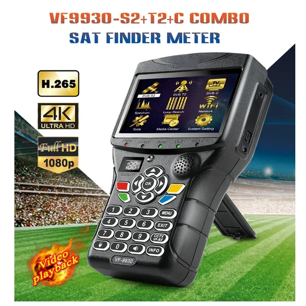 For VF-9930 Pro DVB-S2/T2 Satellite Finder Meter Star Searching Instrument Hot sales