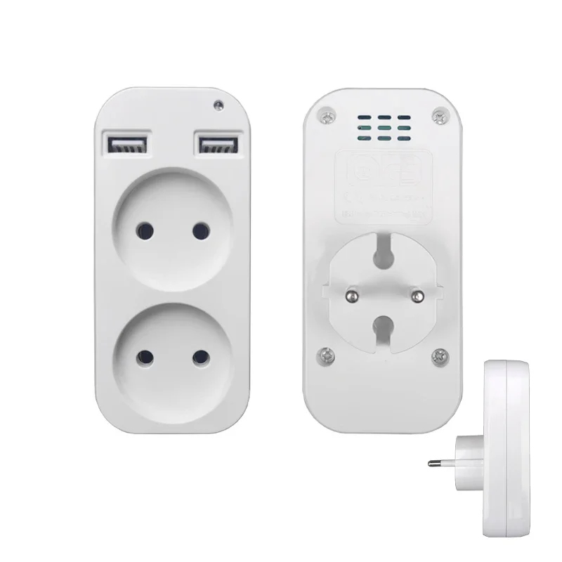 Usb Outlet USB plug adapter double Socket for phone charge Double USB Port 5V 2A Usb electrique outlet usb  Z1-01