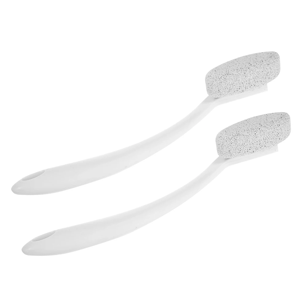 

2Pcs Foot Callus Remover Pumice Stone Brush Long Handle Exfoliator for Feet Hands Body Hard Skin Scrubber File Pedicure Tool