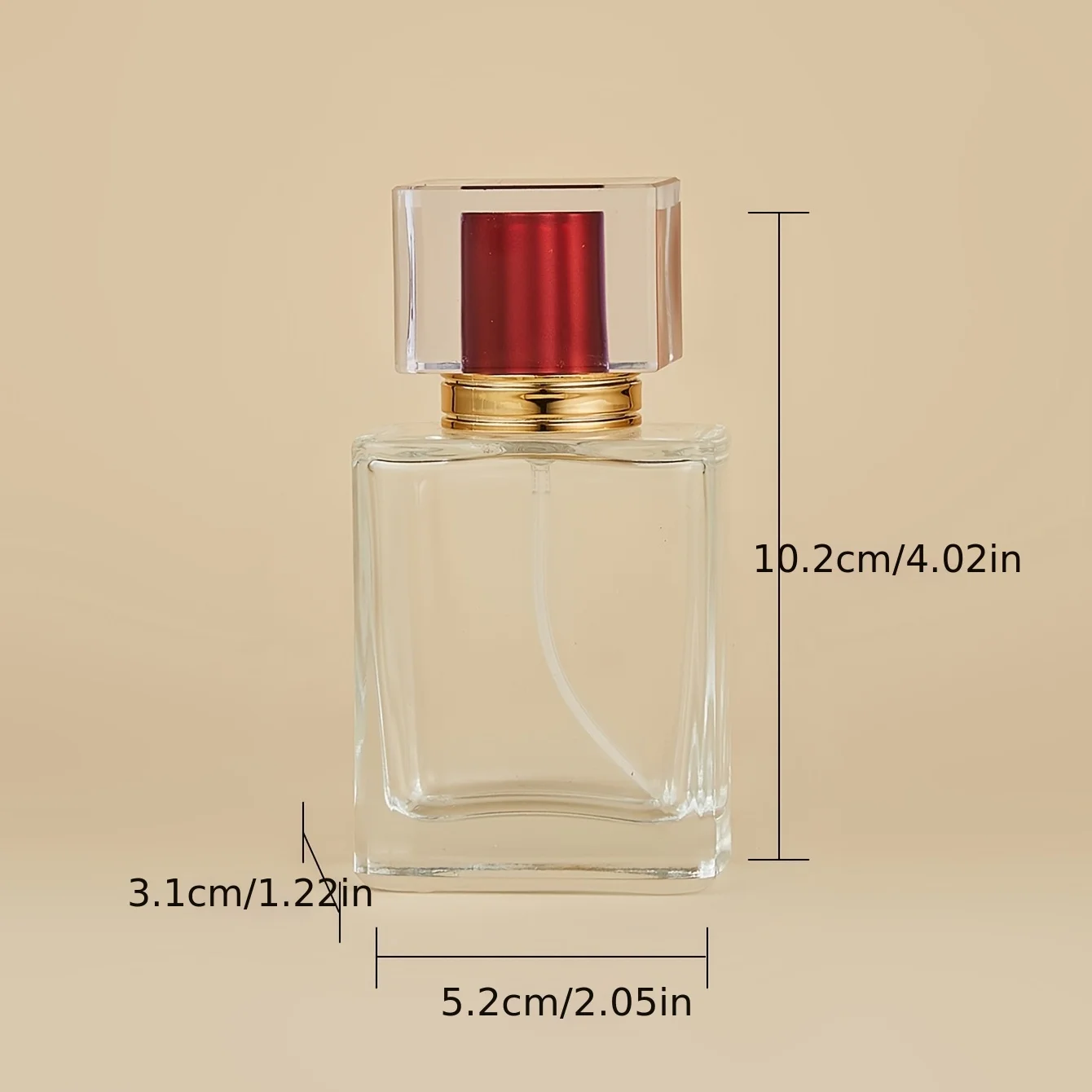 Premium Refillable Perfume Bottle Glass Transparent Empty Spray Bottle 50ml Portable Large Capacity Travel Cosmetics Bottle