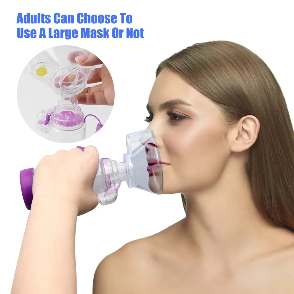 Inhaler Automizer Asthma Spacer Spacer Mist StorageTank Compressor Aerosol Cabin Nebulizer Tank and Mask Cup for Adult Child Pet