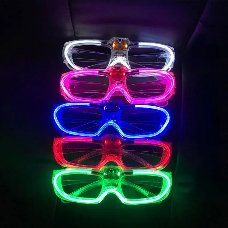 20pcs Glasses Glow  Party Favors Supplies for Kids Adult Flashing Light Up Eyeglasses Bulk Birthday Wedding Festival