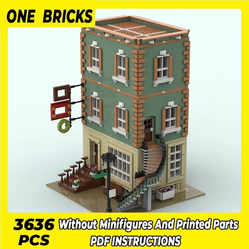 Moc Building Bricks City Street View Model Frame Shop Technology Modular Blocks Gifts Toys For Children DIY Sets Assembly