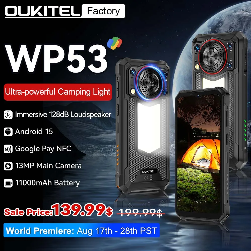 World premier Oukitel WP53 Rugged Phone 6.52