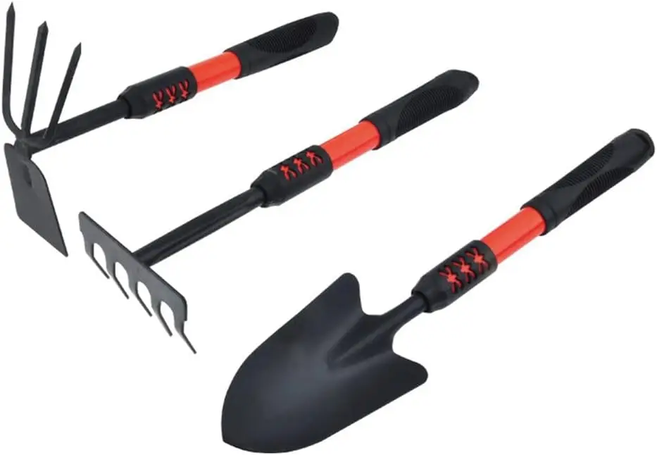 3-Pack Gardening Tool Set Shovel Rake Digging Plant Transplanting Weeding Multifunctional Garden Accessories