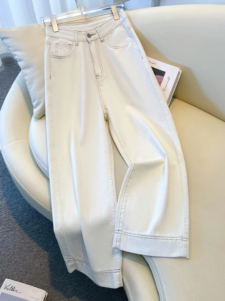 

Slim Straight Jeans Women Summer Thin New Small Size High Waist Slimming Casual Narrow Version Wide Leg Pants Commute Style