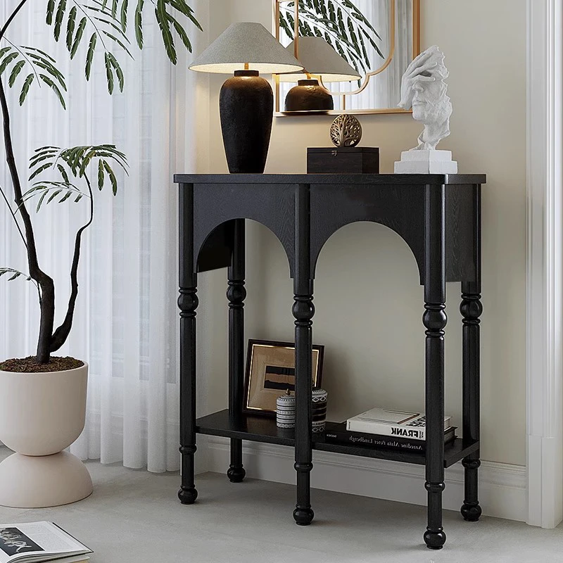 

Luxury Premium Console Table Aesthetic Classic Wood Storage Console Table French Minimalist Muebles De Salón Room Furniture