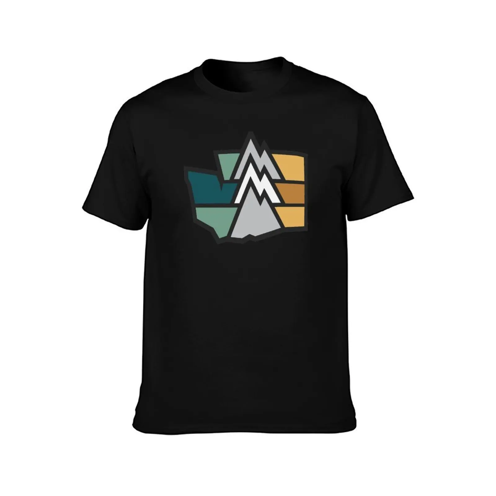 Washington Mountains T-Shirt Graphic Print Short Sleeve T-Shirt