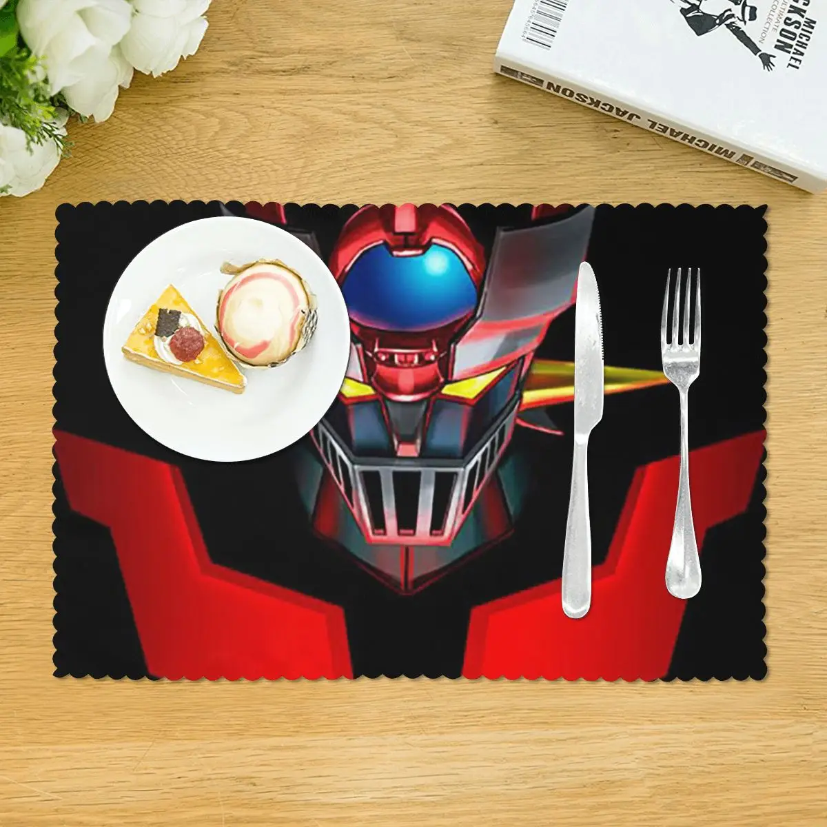 Nordic Mazinger Z Anime UFO Robot Sofa Grendizer Goldorak Placemat Non-Slip Plate Mat for Bowl Coaster Super Absorbent Mats