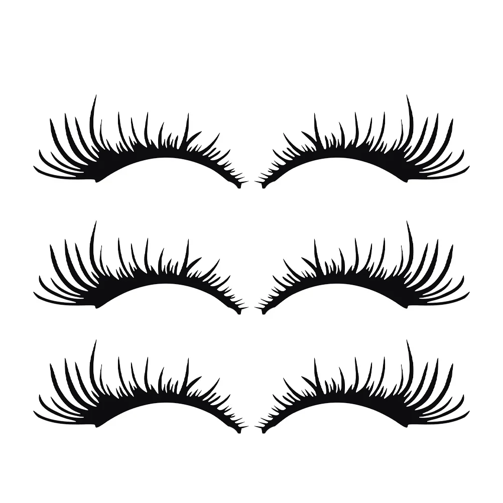 

Car Headlight Eyelashes Sticker Premium Pet Waterproof Durable Easy Install No Residue Stylish Design Eye-Catching Auto