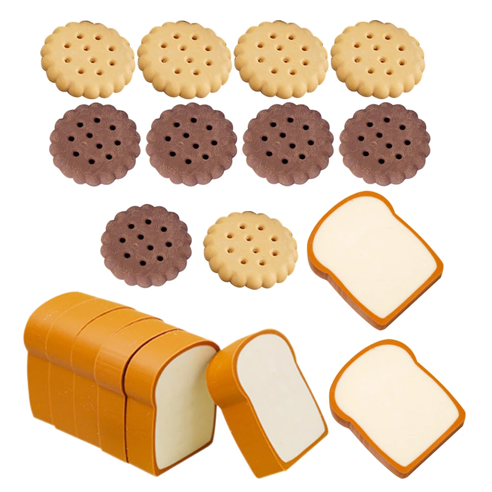 

Erasers Cookie Styling Classroom Rewards Children Rubbers Cute Bread Food Pencil Cool