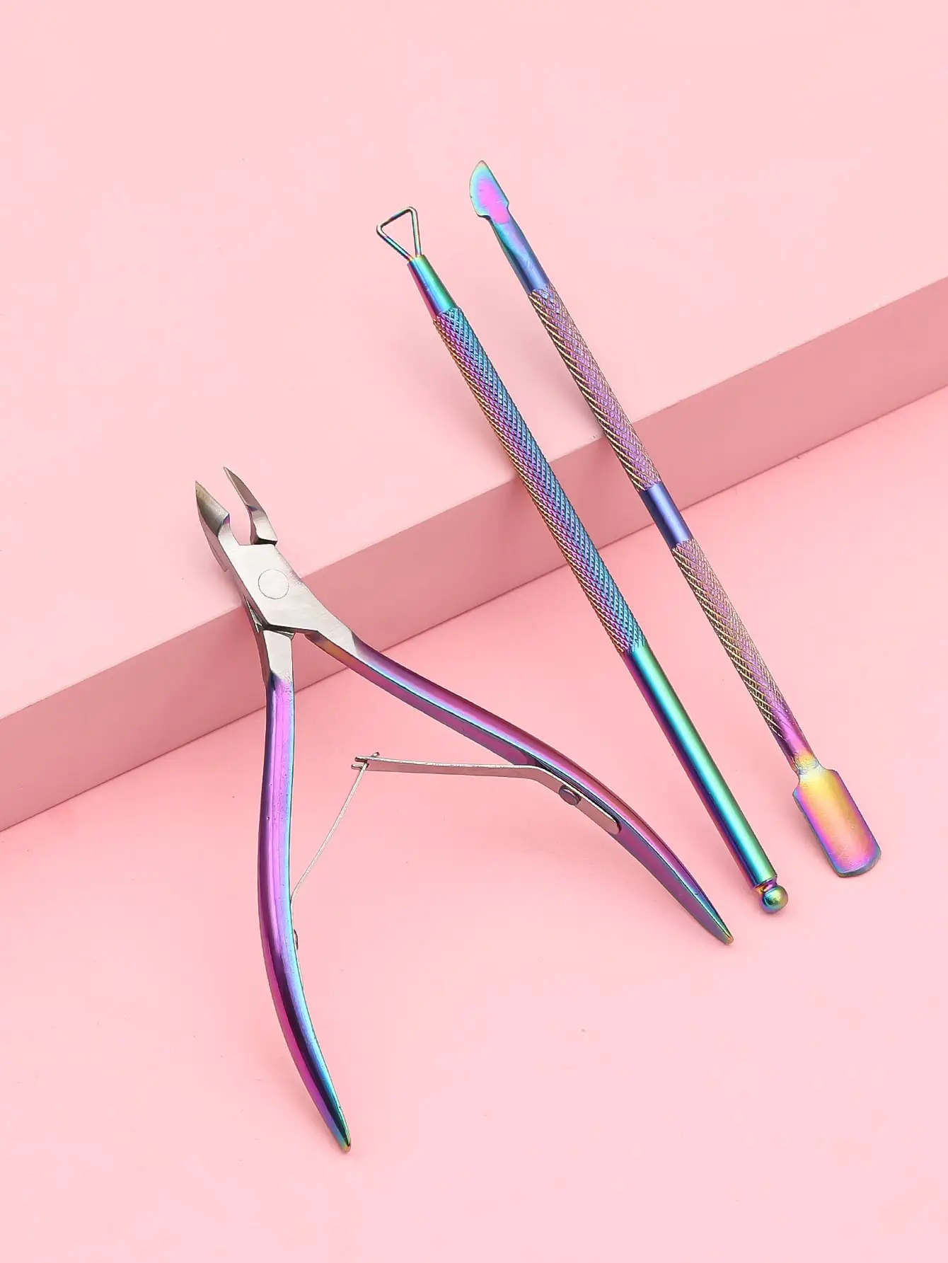 

Manicure Cuticle Cutter Steel Pusher 3pcs/Set,Nail Supplies,Nail Tools,Nail Art Tools,Back To School,Nails,Nail Tools