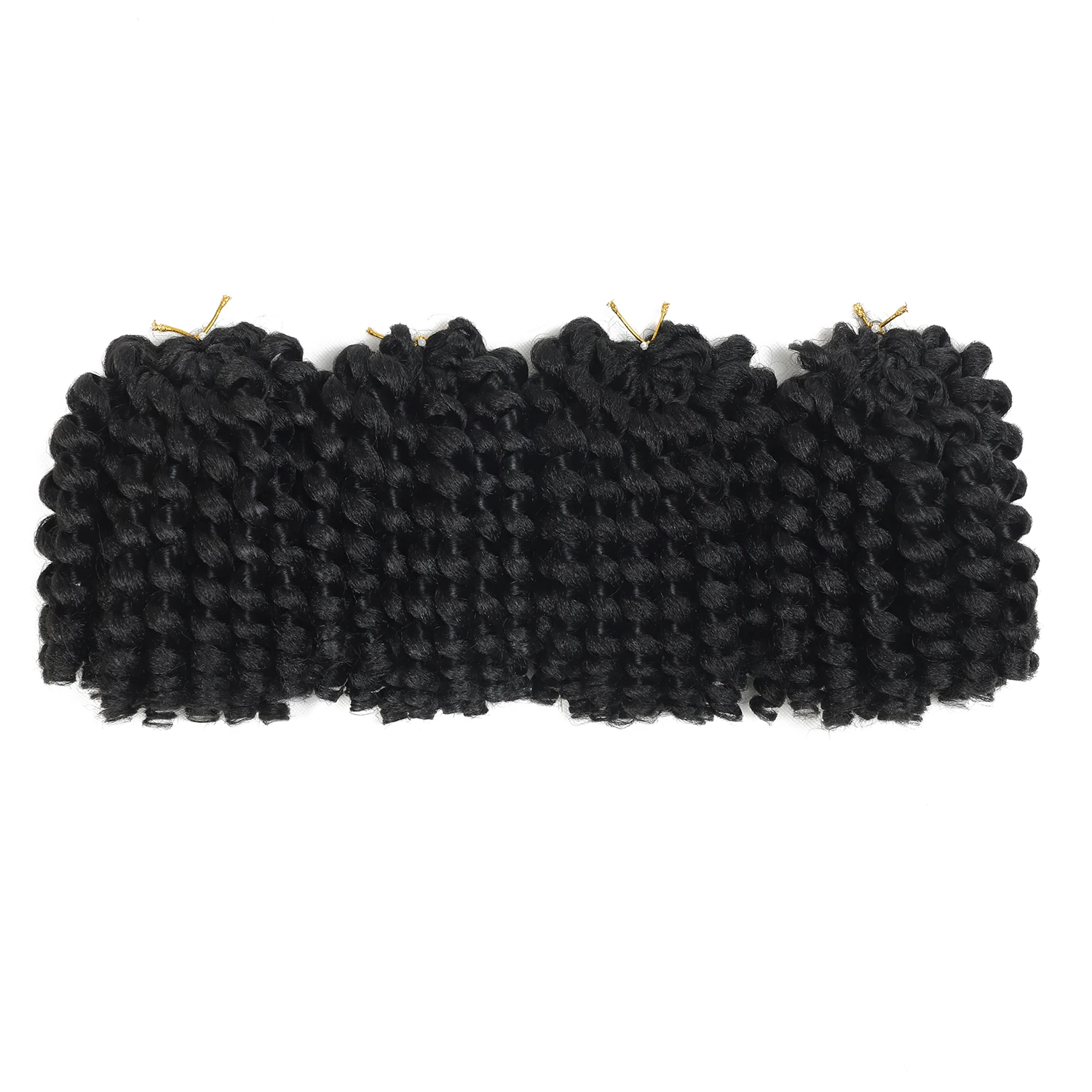 8/10/12 นิ้วจาเมกา BOUNCE ผมโครเชต์สําหรับผู้หญิงสีดําธรรมชาติ Jumpy Wand หยิกผมโครเชต์สังเคราะห์