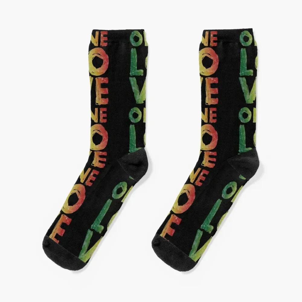 

One Love Rasta Reggae Roots Jamaica Culture Socks man gift Hiking boots japanese fashion Socks Men Women's