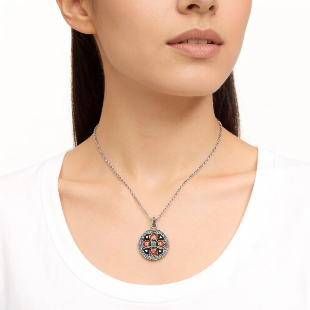 Anhänger, asiatische Ornamente, neu, feminin, anmutig gestaltet, edles Schmuckzubehör, 925er Sterlingsilber, Geschenk für Frauen – Detail 1