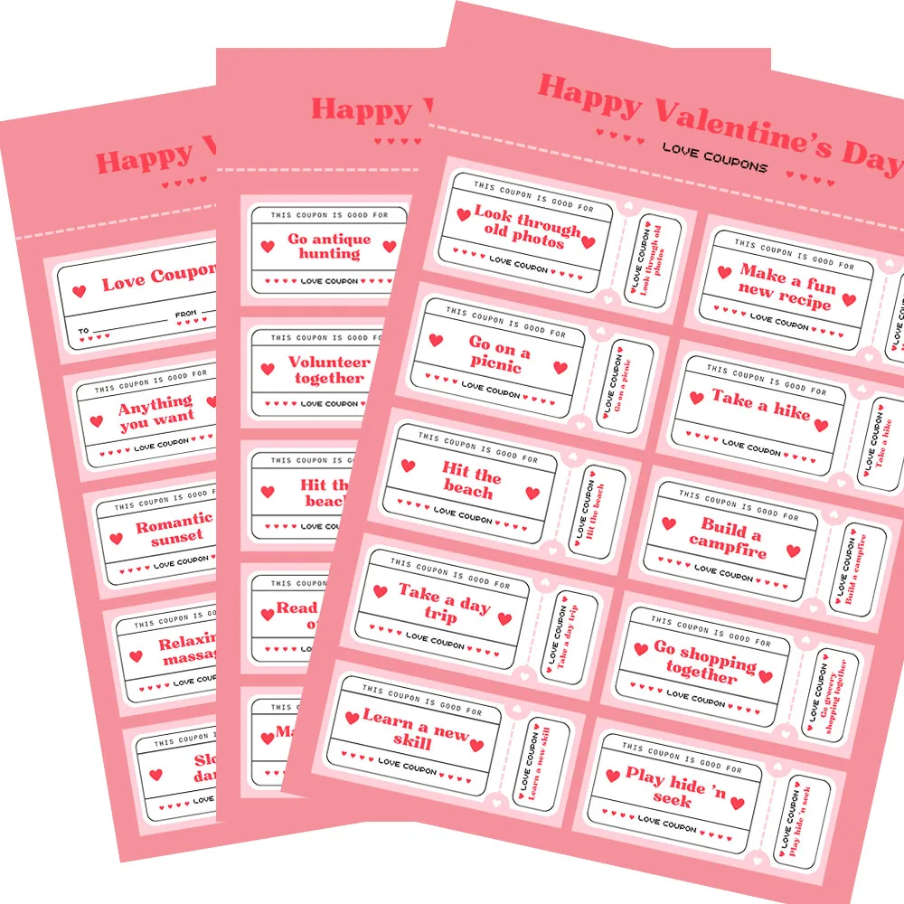 30 Must-Do Things for Couples Couple Coupon Lover Game Agreement Coupon