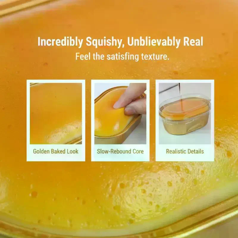 Simulated Cheese Bread Squeeze Toy Stress Relief Slow Rising Sensory Fidget For Anxiety ADHD Autism Gift For Kids Adults