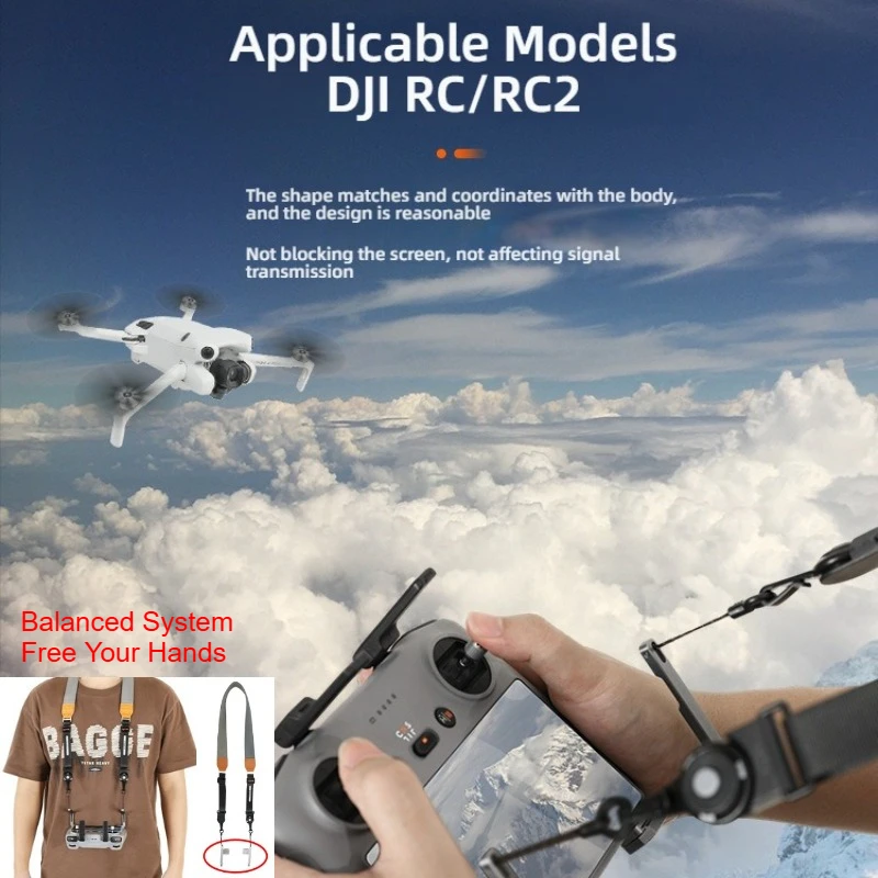 

RCSTQ For DJI Flip / Mini 3 Pro / Mini 4 Pro/ Dji Air 3Drone Remote Control Balanced System Strap for DJI RC/ RC 2 Accessories