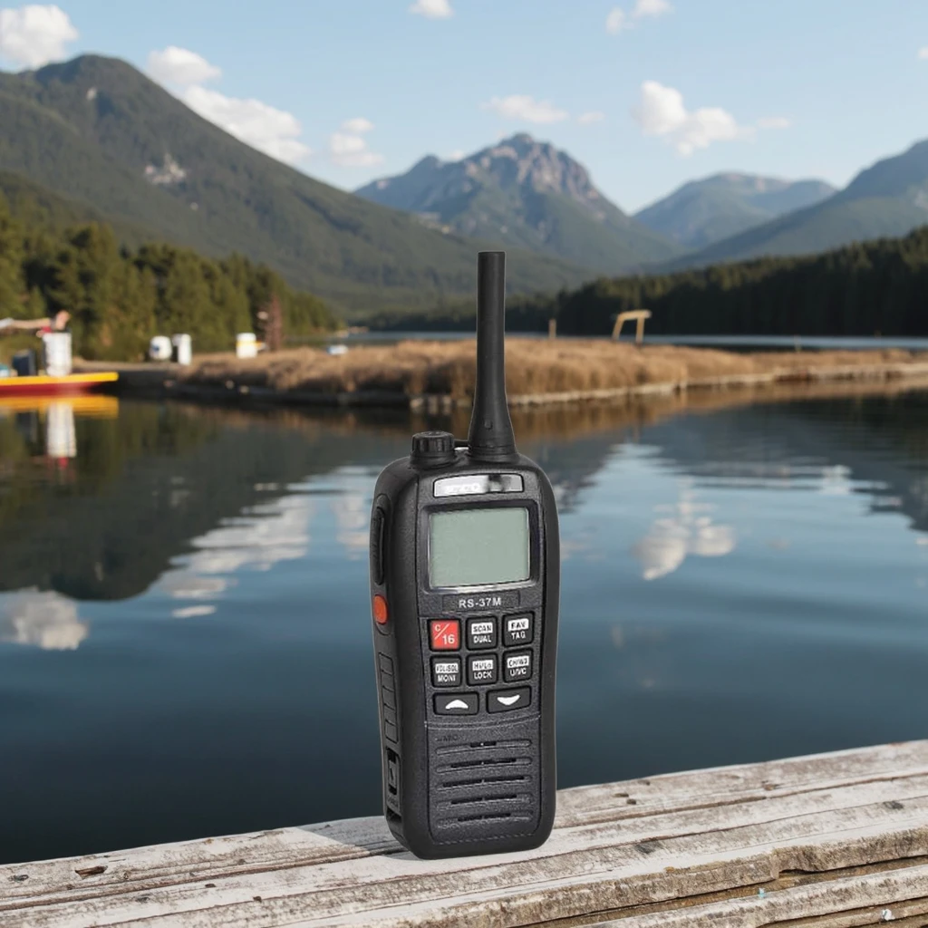 

RS-37M VHF Marine Walkie Talkie Portable Waterproof IPX7 Float Handheld For Radio With Long Range FM For Cars