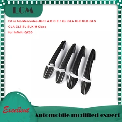 For Mercedes Benz W176 W246 W204 W207 W212 W221 X156 X204 W117 W218 GL GLS W166 R172 Real Carbon Fiber Door Handle Cover Trim