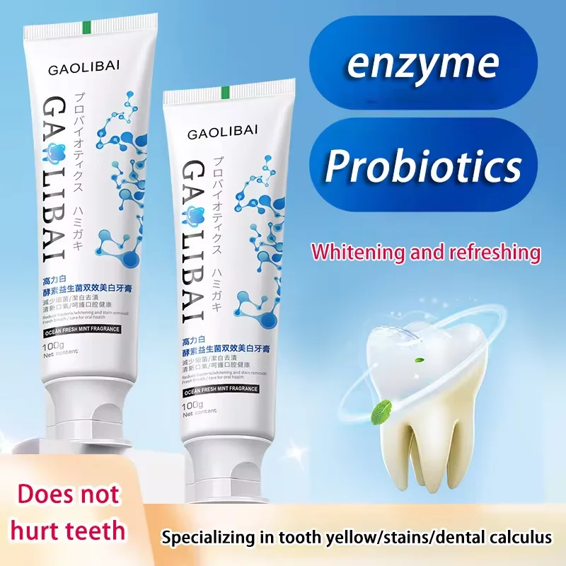 Teeth Whitening Toothpaste Dental Calculus Removal Plaque Stains Fresh Bad Breath Oral Cleaning Prevent Periodontitis Fluoride