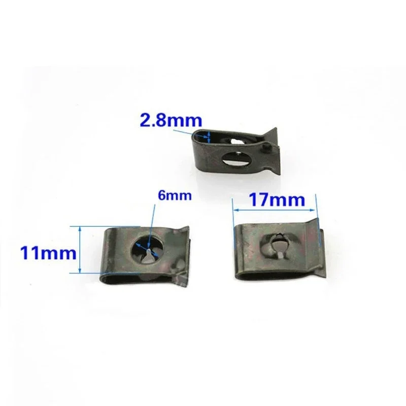 10/50Pcs Mixed Car Motorcycles Metal Screw Tapping Fastener Clips with Screw Anti-rust Protection Clip Screw Buckle Iron Sheet