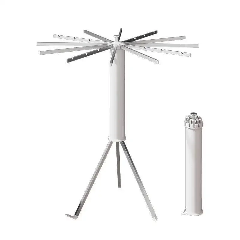 

Octopus drying rack, folding floor solid wood drying rod, invisible indoor balcony octopus drying artifact