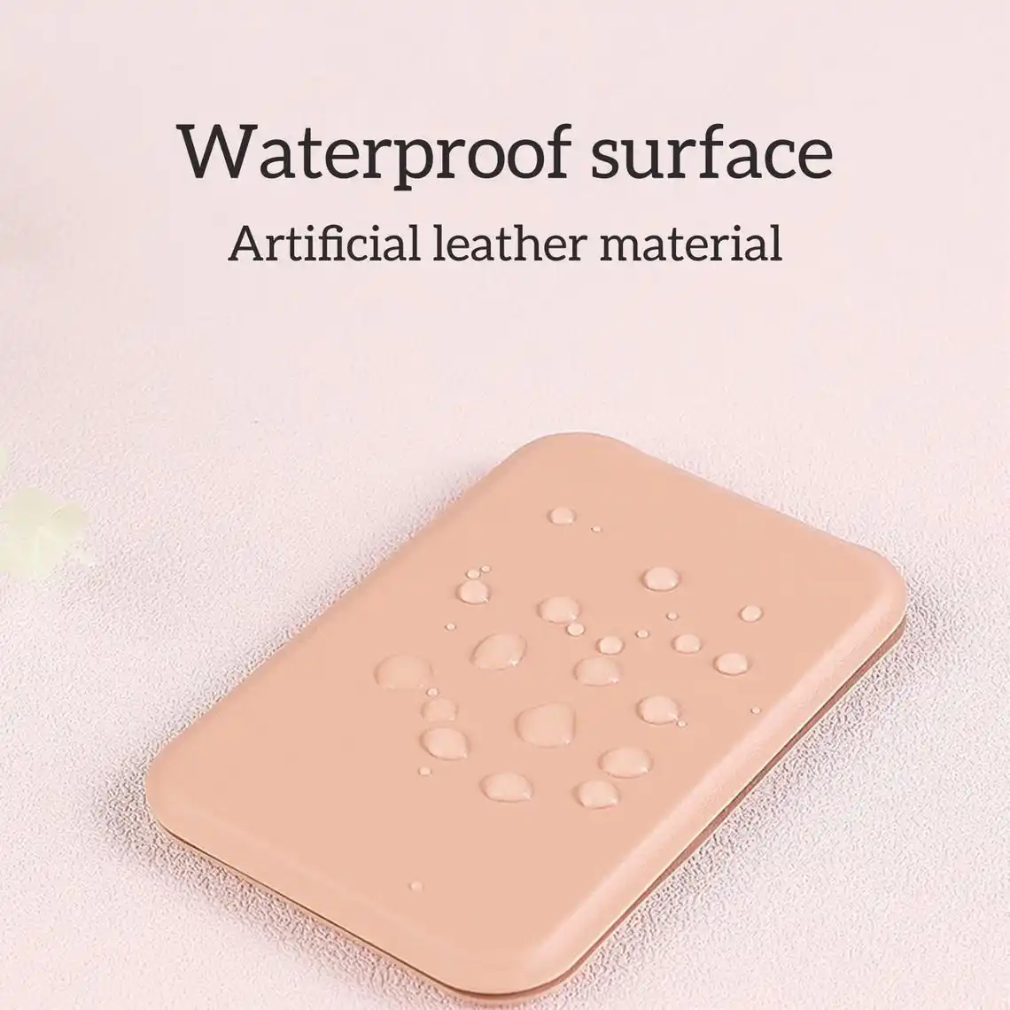 1 custom PU makeup mirror The lightweight and slim design makes it easy to store Outdoor business trip PU folding makeup mirror